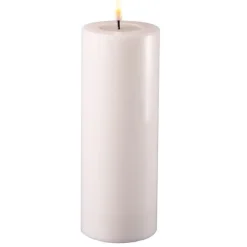 Outlet Deluxe Homeart LED Stumpenkerze Real Flame weiß