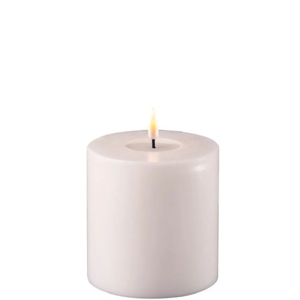 Outlet Deluxe Homeart LED Stumpenkerze Real Flame weiß