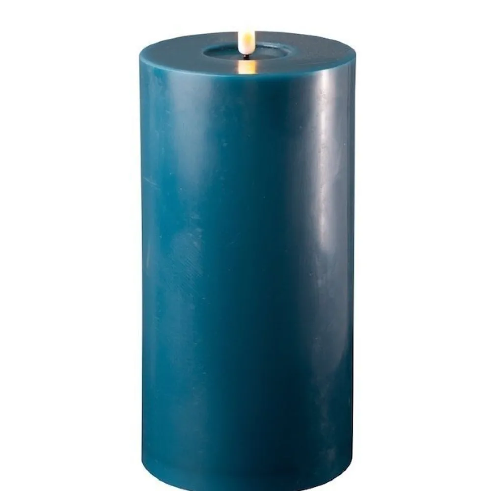 Discount Deluxe Homeart LED Stumpenkerze Real Flame petroleum