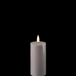 Online Deluxe Homeart LED Stumpenkerze Real Flame grau