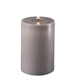 Online Deluxe Homeart LED Stumpenkerze Real Flame grau