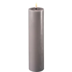 Online Deluxe Homeart LED Stumpenkerze Real Flame grau