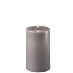 Online Deluxe Homeart LED Stumpenkerze Real Flame grau