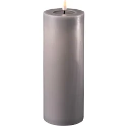 Online Deluxe Homeart LED Stumpenkerze Real Flame grau
