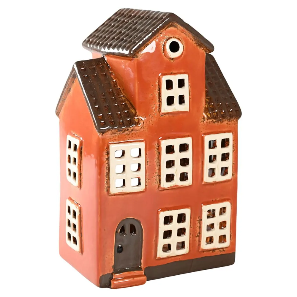 New Det Gamle Apotek Lichthaus Keramikhaus altes Stadthaus braun