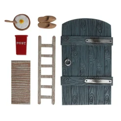 Clearance Det Gamle Apotek Wichteltür-Set 6-teilig dunkelblau, mit Leiter