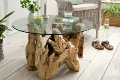 Clearance Faktorei Couchtisch Java mit runder Glasplatte