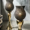 Online Faktorei Windlicht Aluminium bronze mit Effektglas
