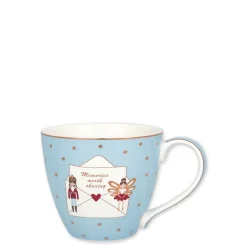 New GreenGate Mug Xmas Letter pale blue