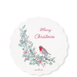 Online GreenGate Porzellan Untersetzer rund Leonora Merry Christmas