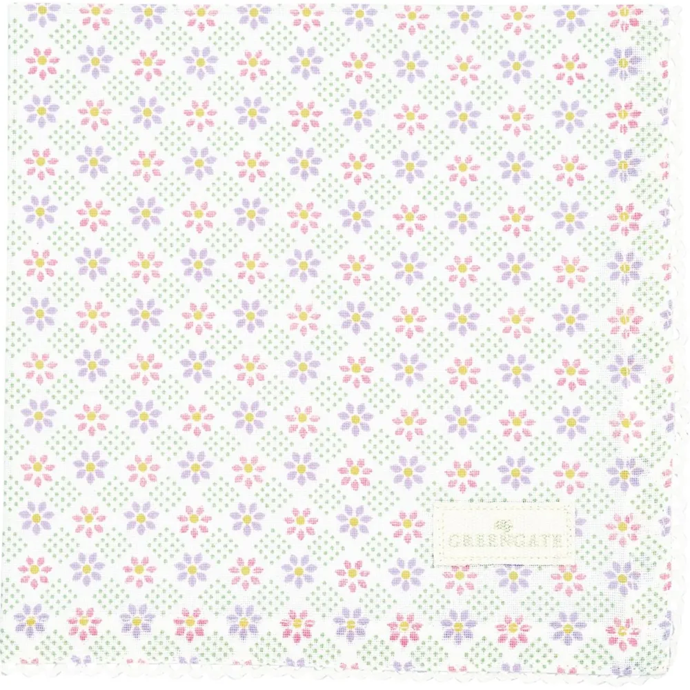 New GreenGate Stoffserviette mit Spitze Sybille White