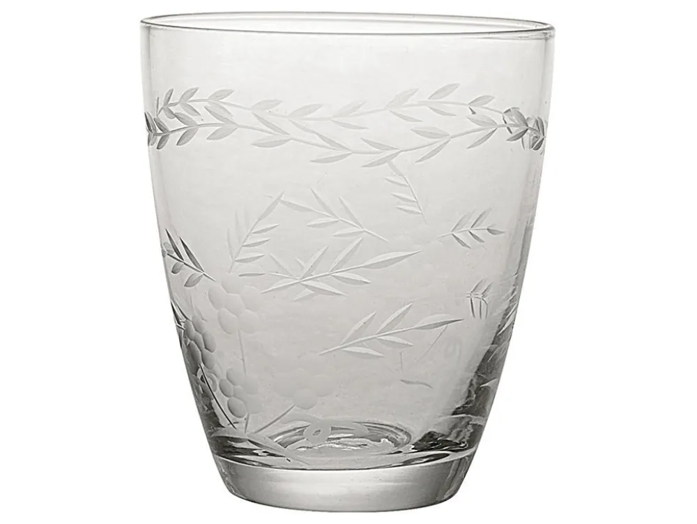 Outlet GreenGate Wasserglas klar mit Schliff