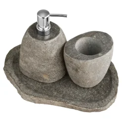 Discount House Nordic Gara Badezimmer Waschbecken Set, Seifenspender, Becher