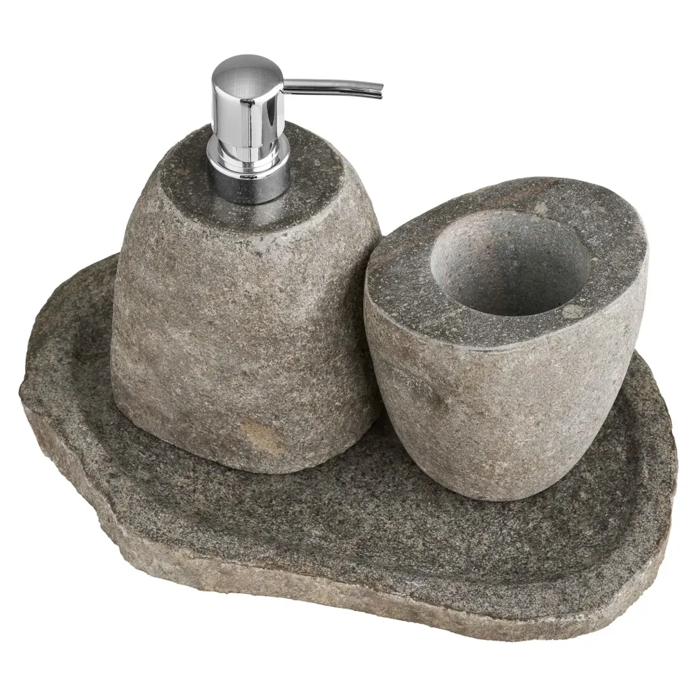 Discount House Nordic Gara Badezimmer Waschbecken Set, Seifenspender, Becher