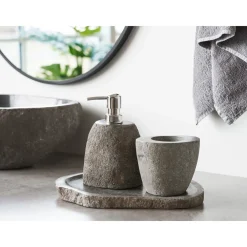 Discount House Nordic Gara Badezimmer Waschbecken Set, Seifenspender, Becher