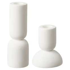 Discount House Nordic Kerzenhalter im 2er Set Limestone