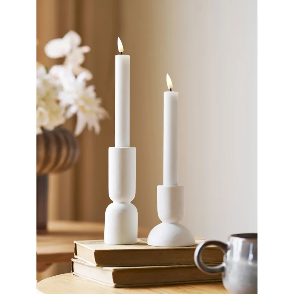 Discount House Nordic Kerzenhalter im 2er Set Limestone