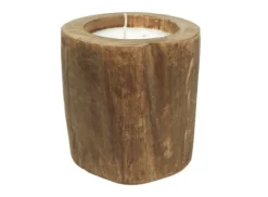 Online HSM Collection Baumstammkerze Teakholz