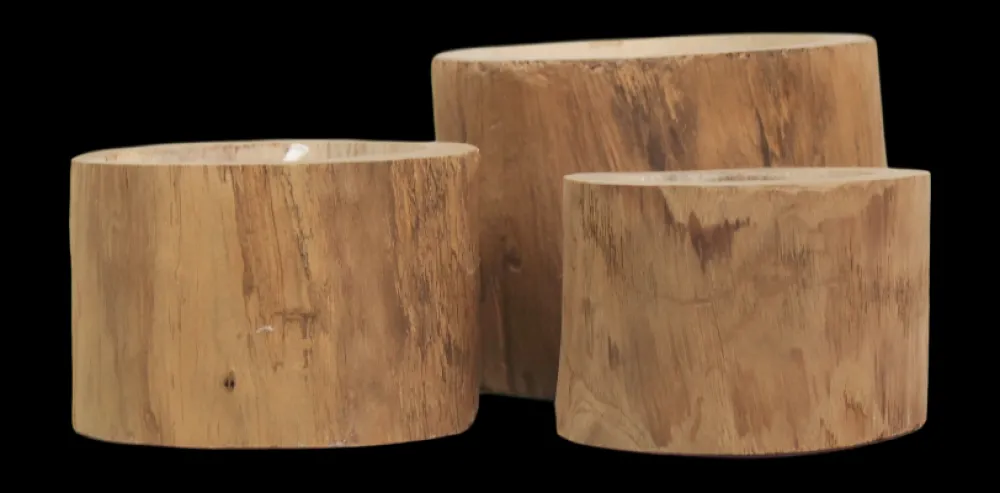 HSM Collection Naturholz Kerze Teak