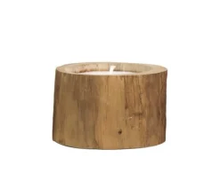 HSM Collection Naturholz Kerze Teak