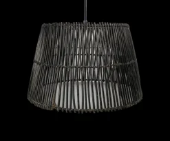 New HSM Collection Pendelleuchte Rattan Black Wash