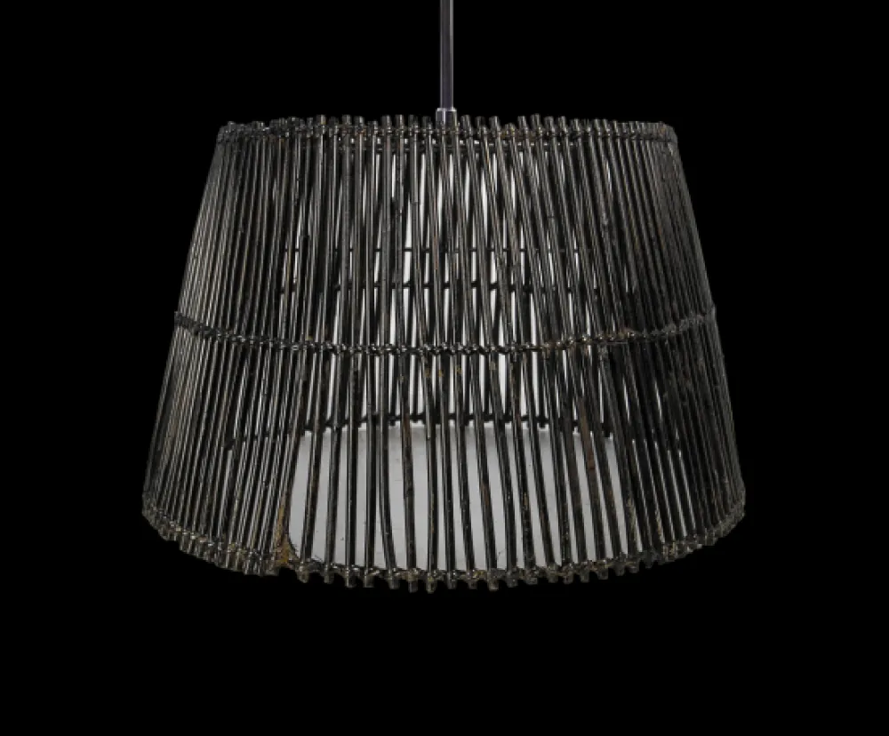 New HSM Collection Pendelleuchte Rattan Black Wash
