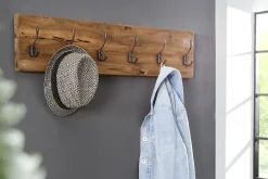 Sale HSM Collection Wandgarderobe Natur Eisenbahnschwelle
