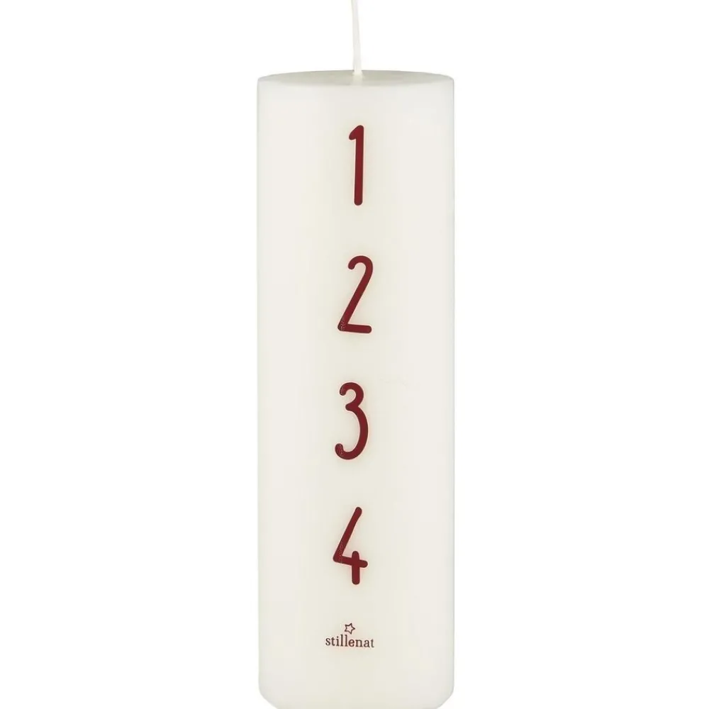 Discount IB Laursen Adventkerze 1-4 weiß mit Zahlen