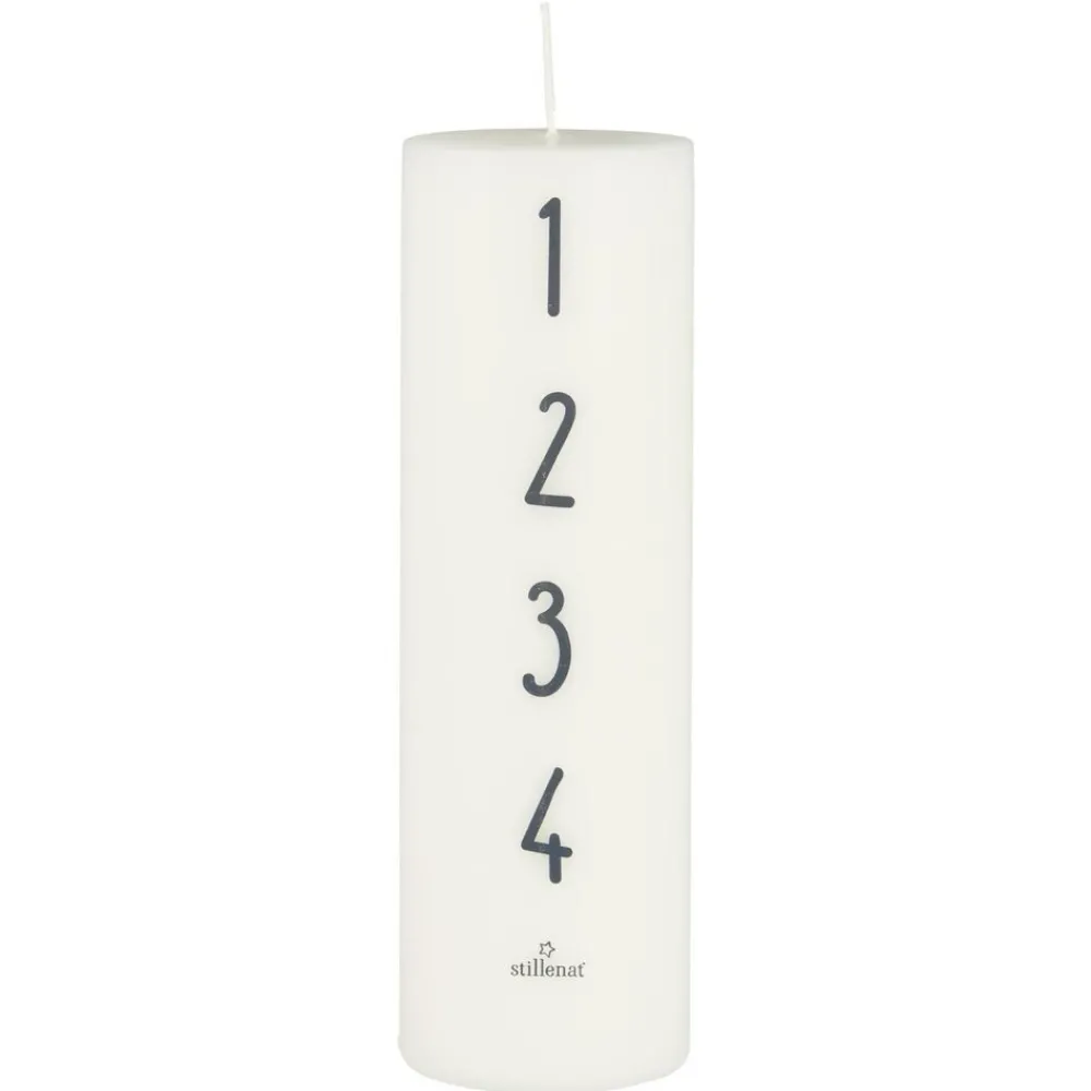 Discount IB Laursen Adventkerze 1-4 weiß mit Zahlen