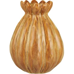 New IB Laursen Blumenvase mit unregelmäßigen Rillen clay
