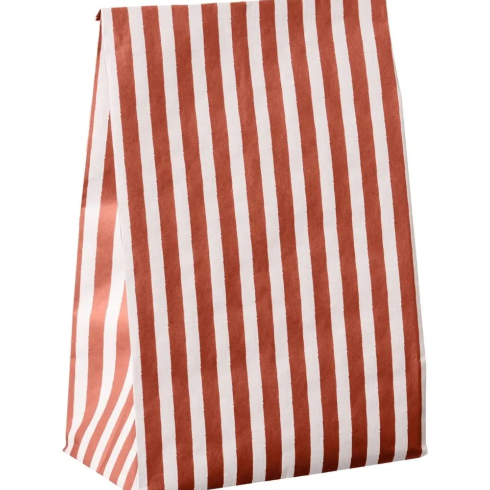 New IB Laursen Buntfalttüte mit Streifen Textil-Look