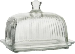 Online IB Laursen Butterbox aus Glas mit Rillen