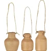 New IB Laursen Deko Flasche mit Schnur 3er Set UNIKA