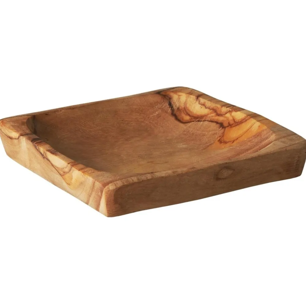 New IB Laursen Eckige Schale mini aus Olivenholz