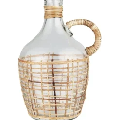 Hot IB Laursen Flasche aus Glas mit Rattangeflecht