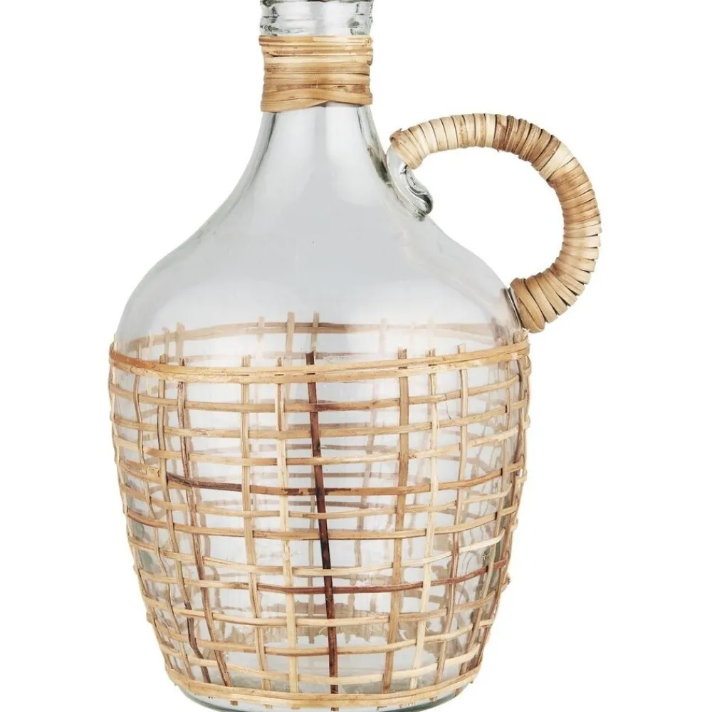 Hot IB Laursen Flasche aus Glas mit Rattangeflecht