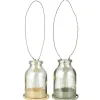 Sale IB Laursen Flasche zum Aufhängen, Glas Kerzenhalter für Teelicht 2er