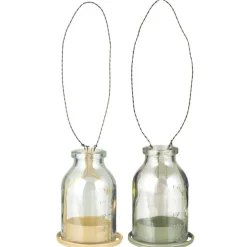 Sale IB Laursen Flasche zum Aufhängen, Glas Kerzenhalter für Teelicht 2er