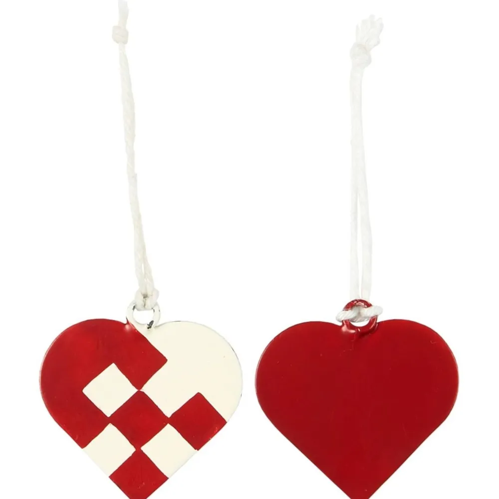Discount IB Laursen Flechtherzen Aufhänger 2er-Set aus Metall