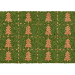 Clearance IB Laursen Fussmatte Türmatte grün mit Tannenbäumen