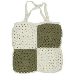 Online IB Laursen Gehäkelte Tasche mit Karomuster