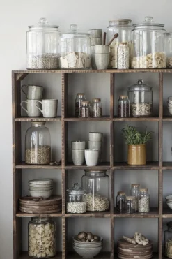 Online IB Laursen Glas Behälter mit Holzdeckel