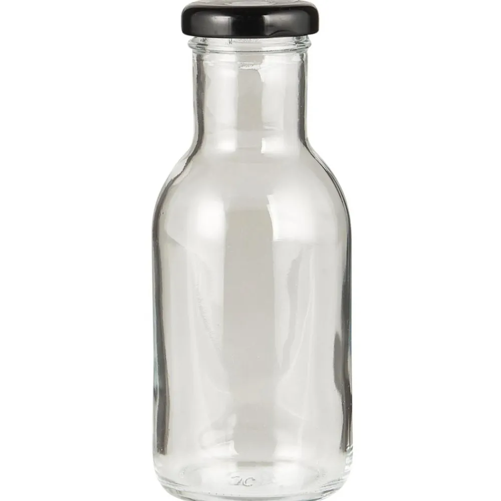 Outlet IB Laursen Glas-Flasche mit schwarzem Schraubdeckel