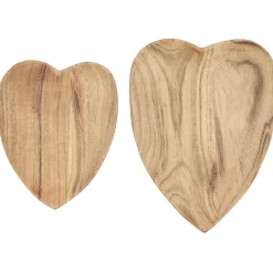 Discount IB Laursen Herzförmiger Schalensatz 2er Set Akazienholz