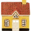 Best IB Laursen Keramik Haus für Teelicht My Home Town gelb