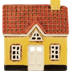 Best IB Laursen Keramik Haus für Teelicht My Home Town gelb