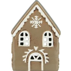 Online IB Laursen Keramik Lebkuchenhaus Teelichthaus Stillenat Schneekristall