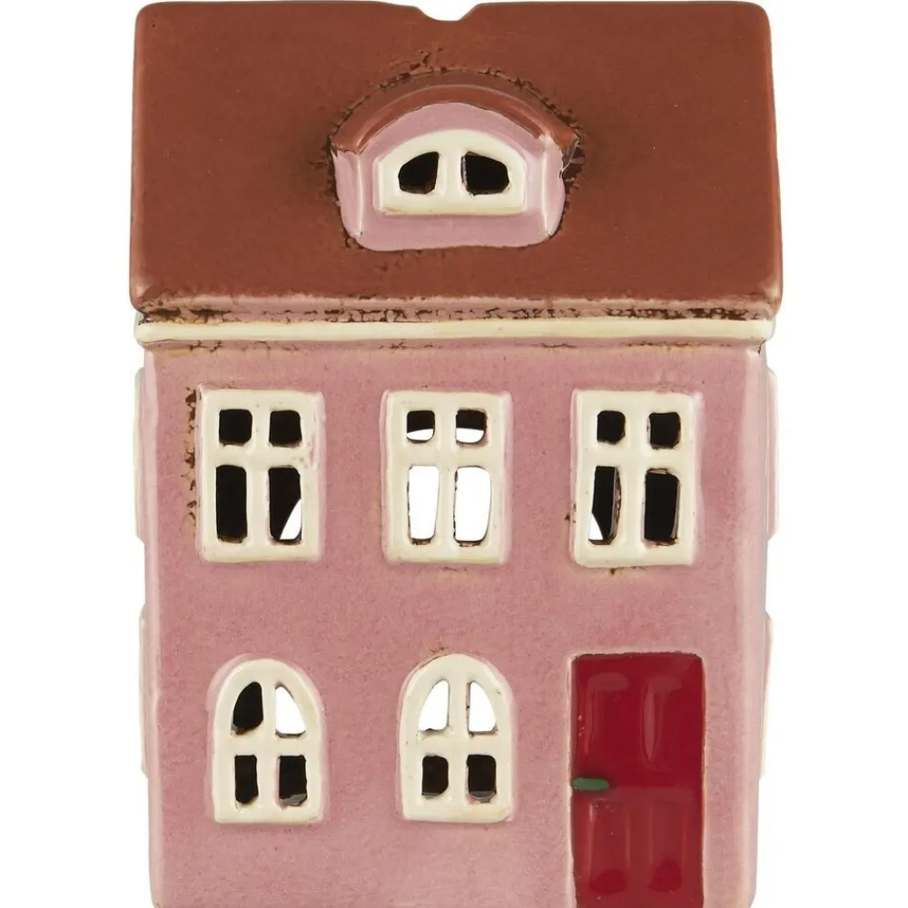 Sale IB Laursen Keramik Lichthaus Nyhavn rosa, gerundetes Dachfenster