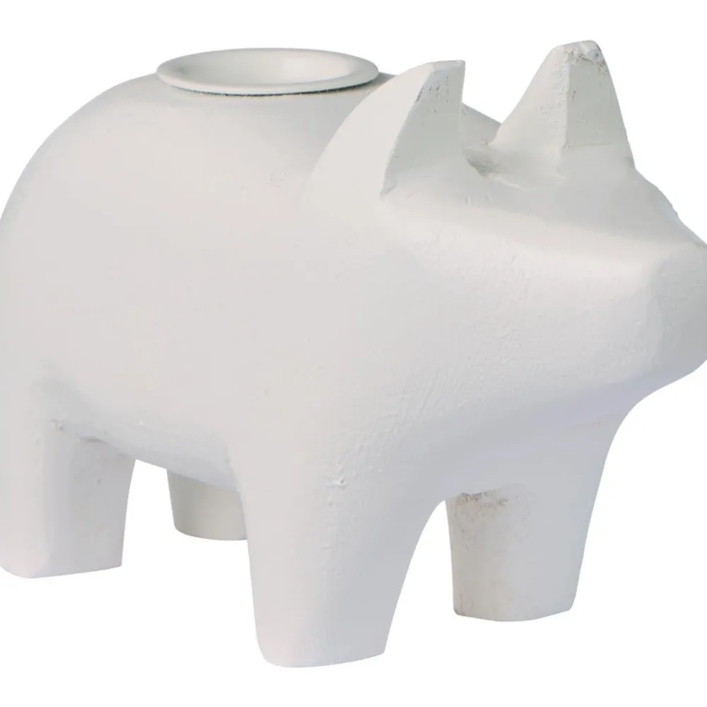 Clearance IB Laursen Kerzenhalter für 2,2 cm Stabkerze Schwein UNIKA