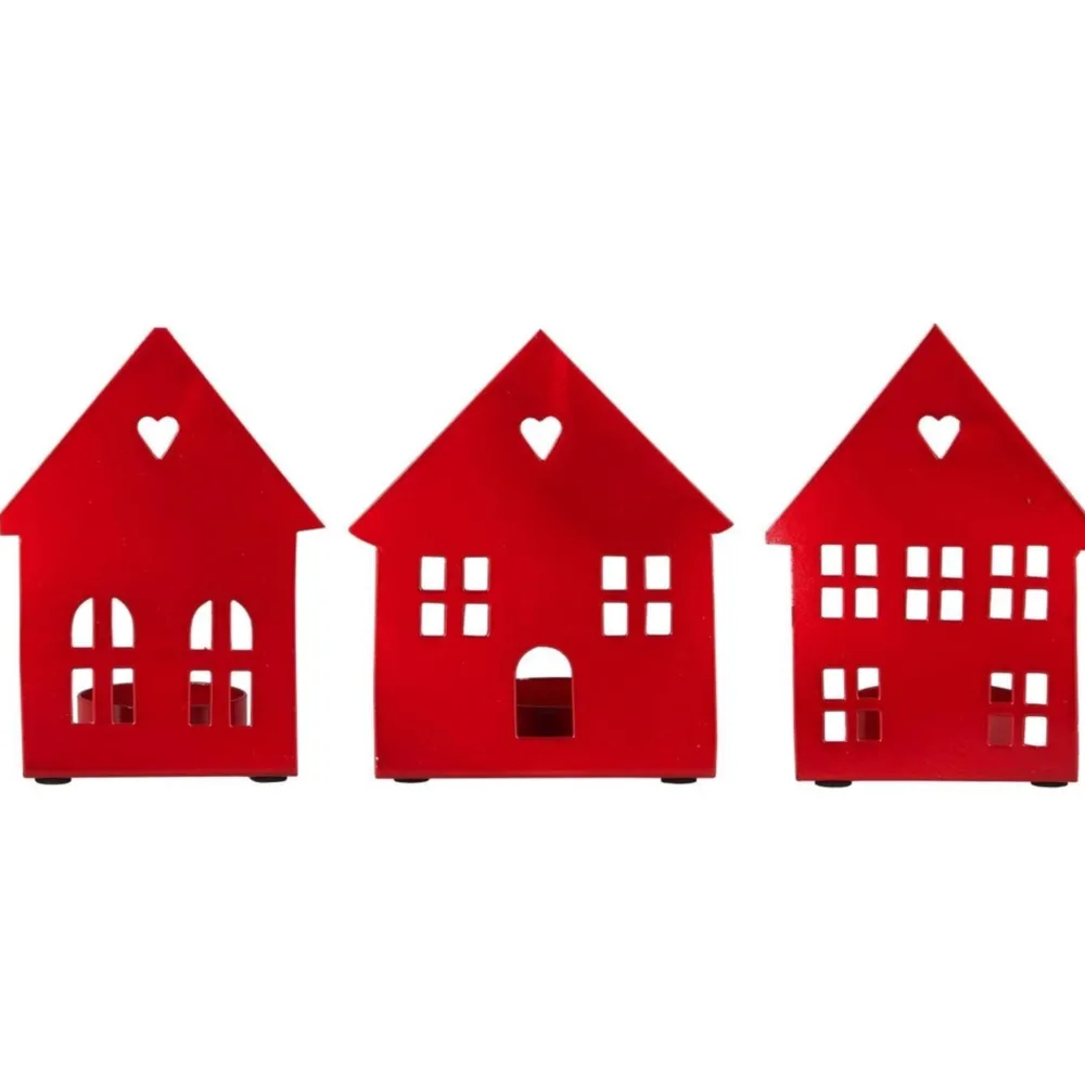 Sale Ib Laursen Kerzenhalter für Teelicht Hausfassade 3er Set